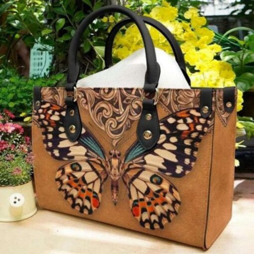 3D Butterfly Leather Handbag: Personalized Handmade Women s Animal Bag