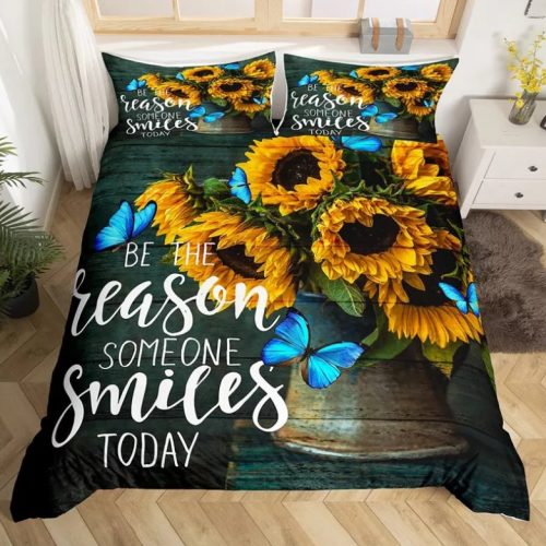 Be The Reason Someone Smiles Today Butterfly Bedding Set