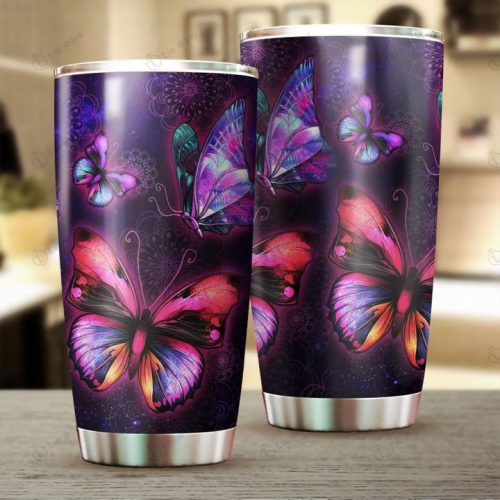 Beautiful Butterfly Steel Tumbler