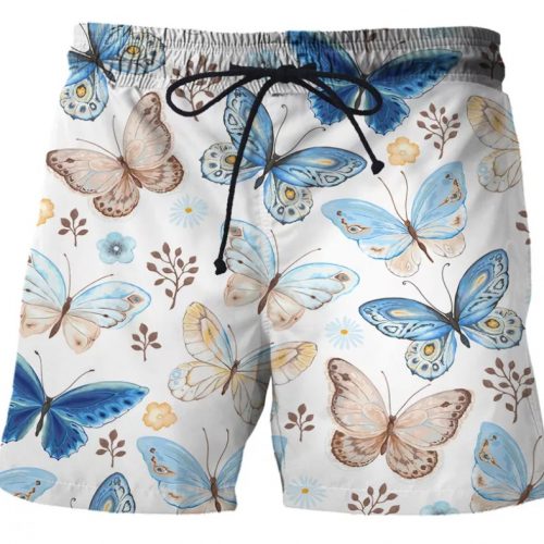 Blue Butterfly Men Board Short