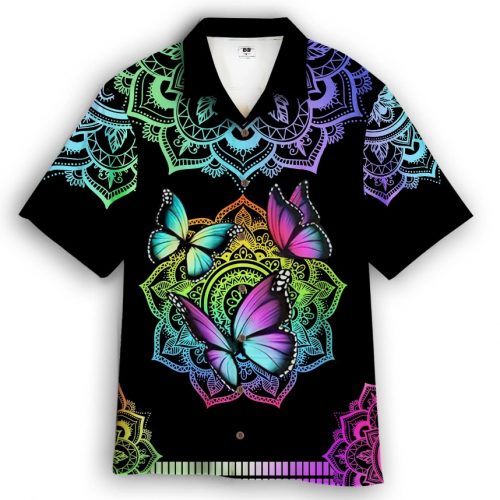 Butterfly Mandala Hawaiian Shirt