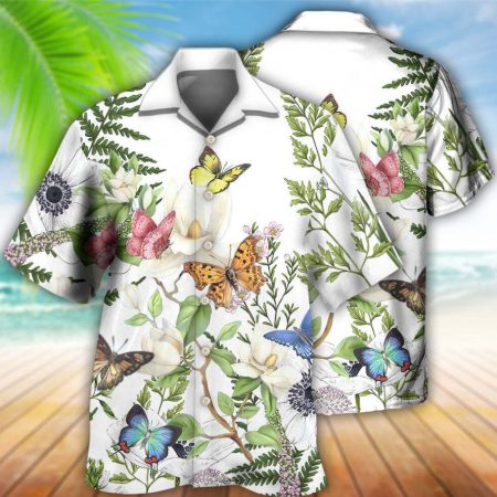 Floral Butterfly Hawaiian Shirt