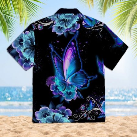 Galaxy Butterfly Hawaiian Shirt