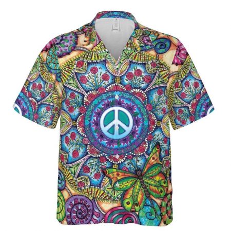 Hippie Butterfly Hawaiian Shirt