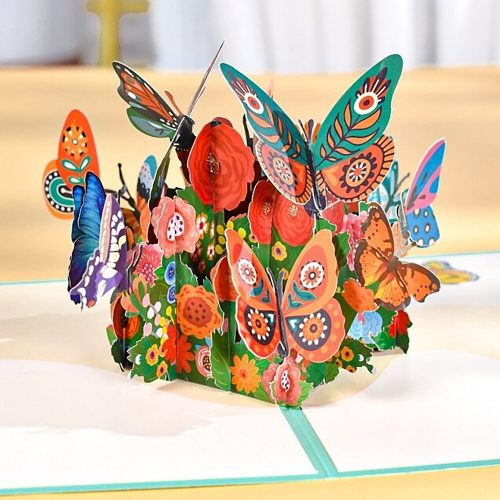 3D Pop Up Butterfly Birthday Cards For Kids Wife Mom Greeting Card Valentines Mothers Day Anniversary All Occasions