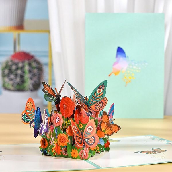 3D Pop Up Butterfly Birthday Cards For Kids Wife Mom Greeting Card Valentines Mothers Day Anniversary All Occasions