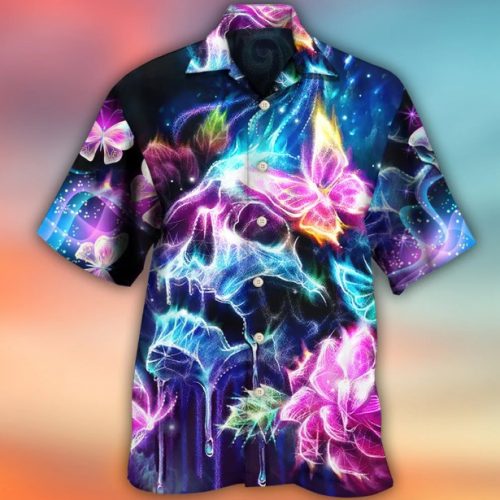 Lighting Flower Butterfly Hawaiian Shirt