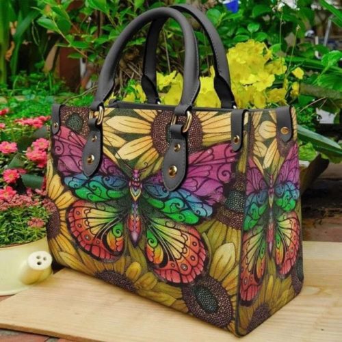 Personalized 3D Butterfly Leather Handbag - Love Animals Handmade Women s Bag