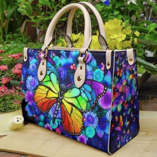 Personalized 3D Butterfly Leather Handbag - Unique Handmade Animal Bag