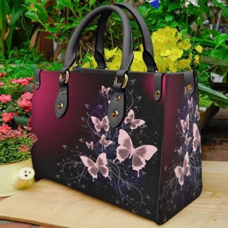 Personalized Butterfly Leather Handbag: 3D Design Love Animal Handmade & Stylish