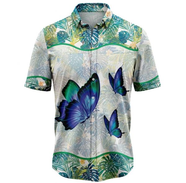 Tropical Butterfly Hawaiian Shirt